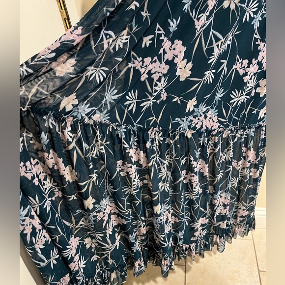 TARGET Floral Ruffle Mesh Tank Maxi Dress-XXL - Picture 5 of 8